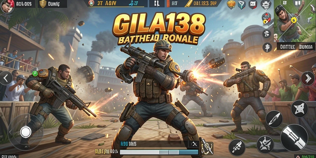 Tampilan seru dan mendebarkan saat berperang di arena Battle Royale.