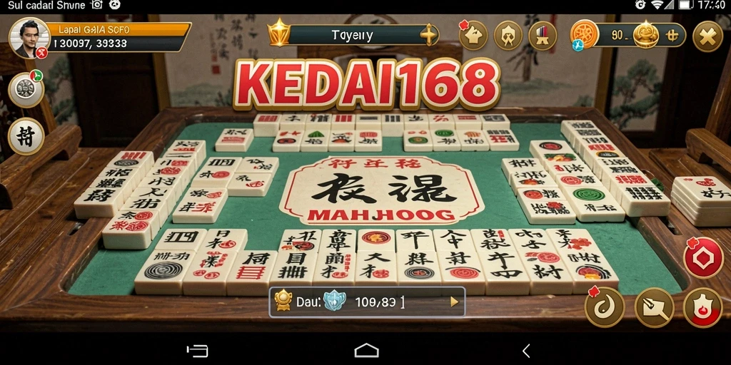 Tampilan gameplay seru dari KEDAI168 saat bermain Mahjong.