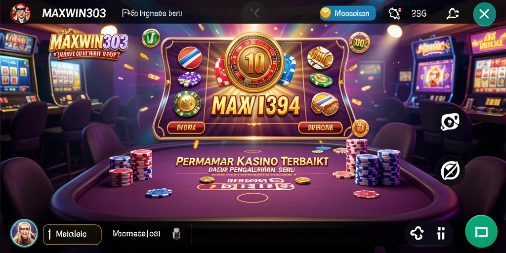 Tampilan permainan menarik di MAXWIN303 dengan grafik kasino yang memukau.