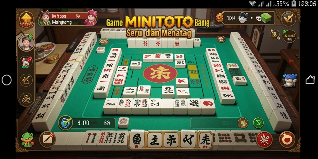 Gameplay seru MINITOTO dengan elemen Mahjong yang menantang.