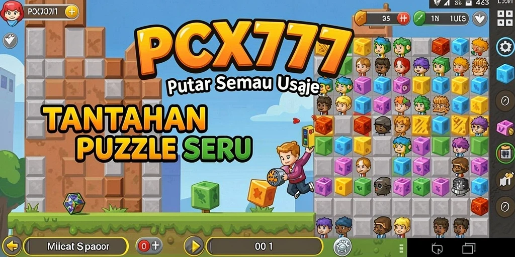 Tampilan gameplay seru dari PCX777 dengan berbagai puzzle menarik.