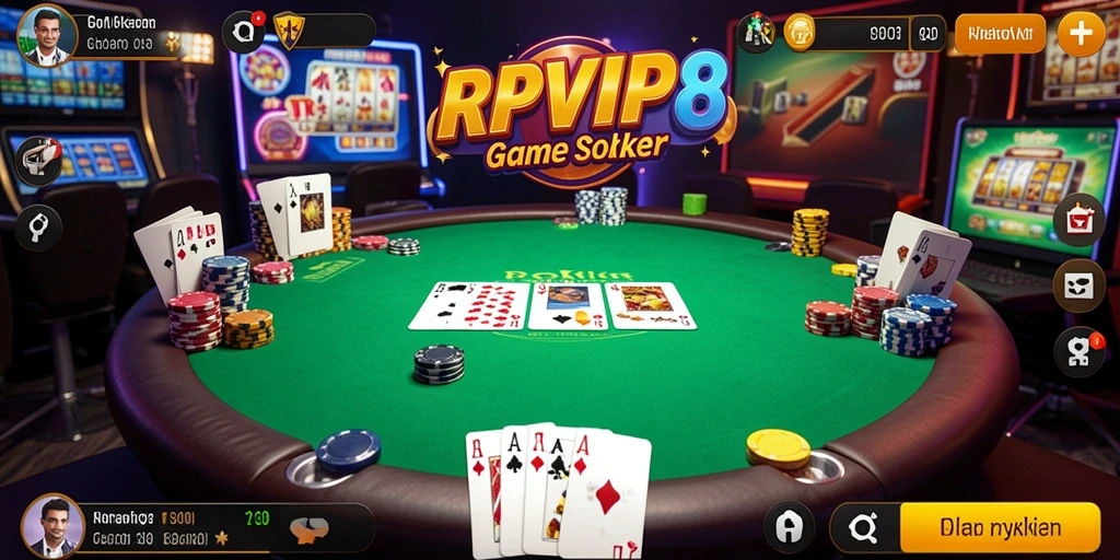 Tampilan gameplay Poker yang mendebarkan di RPVIP8.