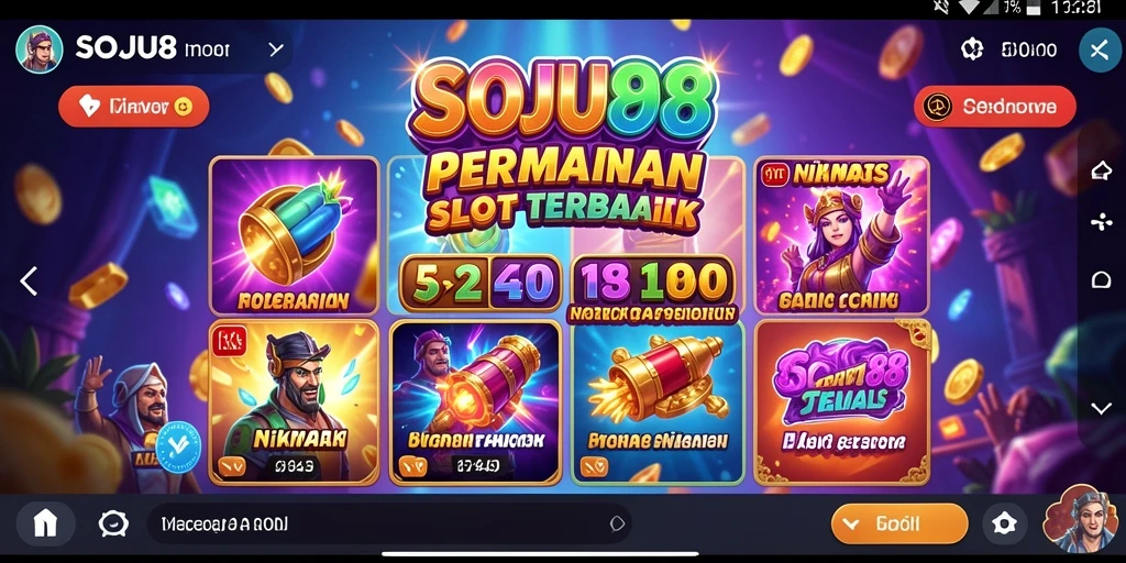 Tampilan menarik dari gameplay Slot SOJU88 di ponsel.