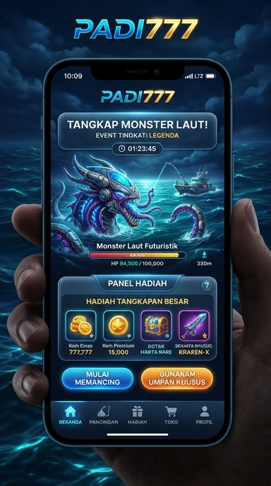 Screenshot aplikasi padi777 dengan antarmuka yang bersih.